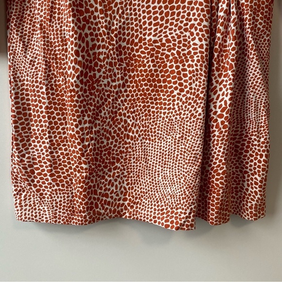 J. MCLAUGHLIN Orange Giraffe Print Side Gathered Catalina Cloth Tunic Top! Large - Picture 4 of 8